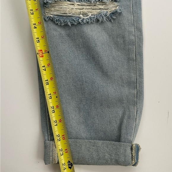 One Teaspoon Light Washed Shabbies Drawstring Boyfriend Distressed Jeans Small - Picture 12 of 13